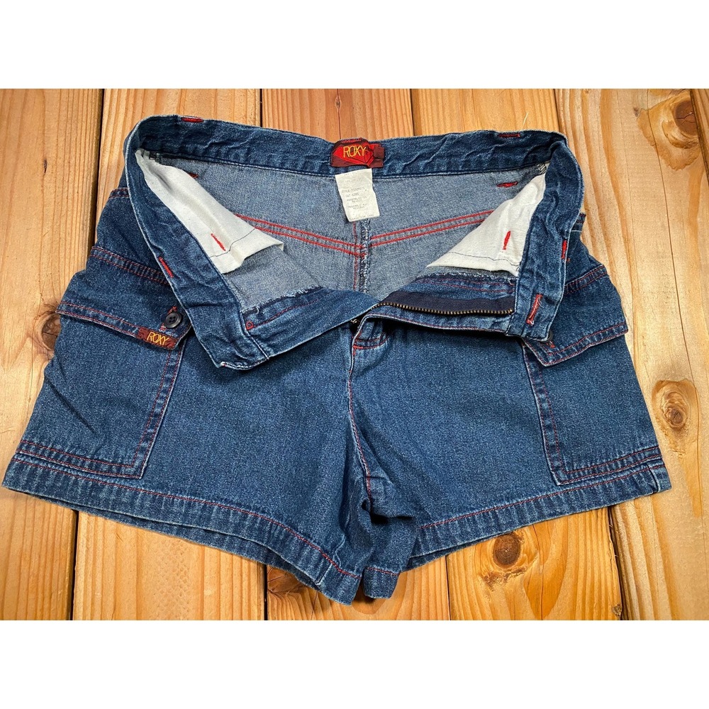 Vintage 90s/Y2k Roxy Nylon Blend Utility Cargo Shorts - W28xL13.5 - Picture 3 of 9